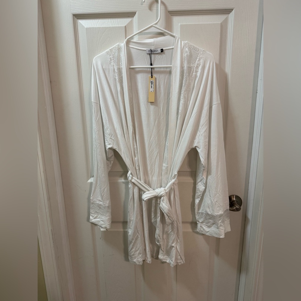 Cosabella Sicilia Lace Sleeve Robe M - Picture 3 of 9